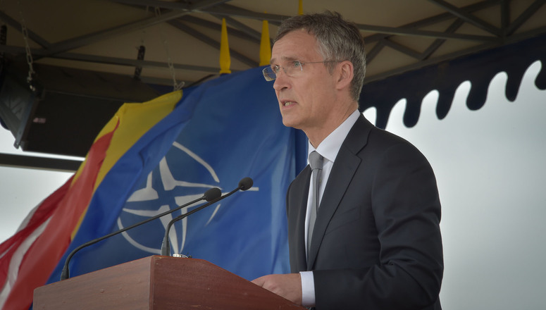 NATO Secretary General Jens Stoltenberg at the inaugural ceremony of Aegis Ashore, Romania