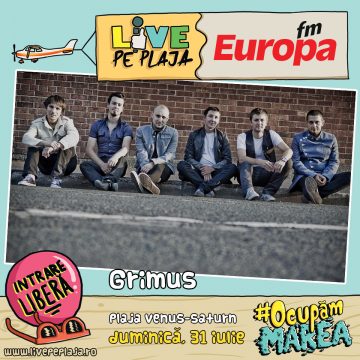 Grimus te aşteaptă la Europa FM Live pe Plajă