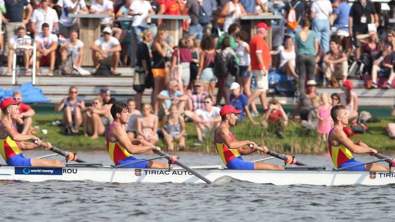 Echipajul de canotaj patru rame masculin al României a obţinut cea mai importantă medalie la Mondialele de juniori