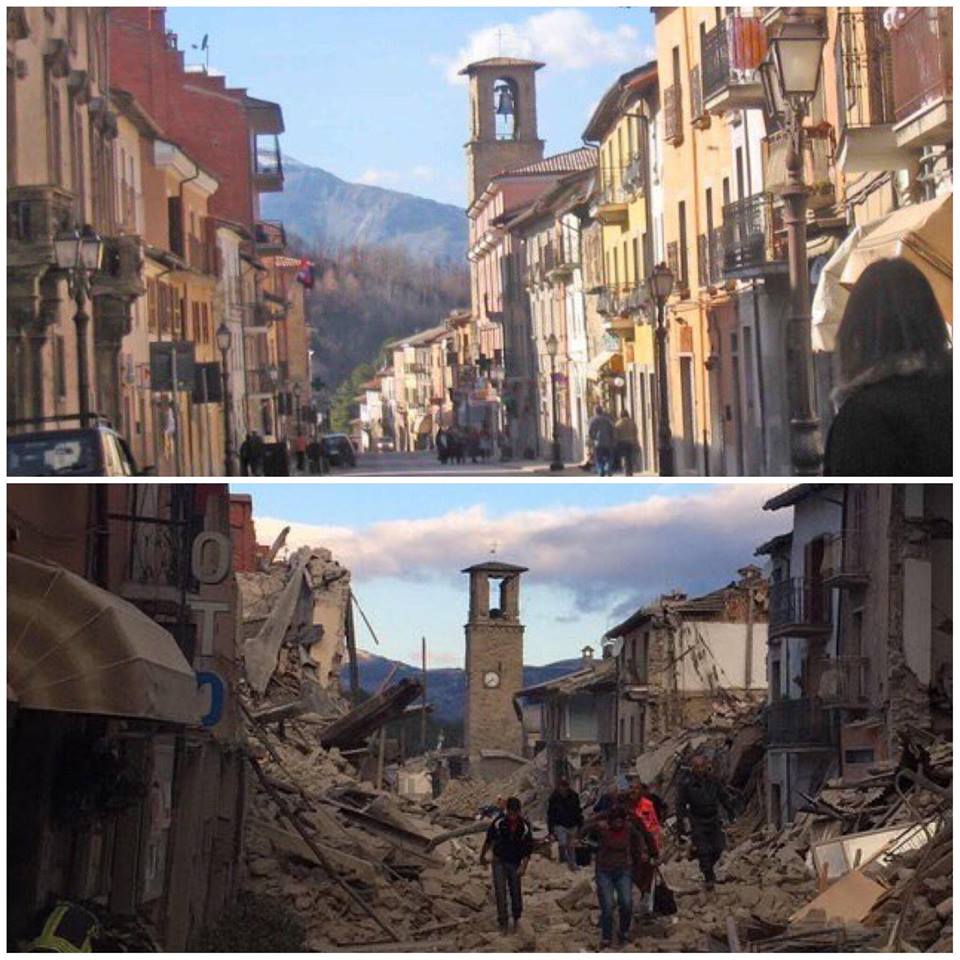 amatrice inainte dupa