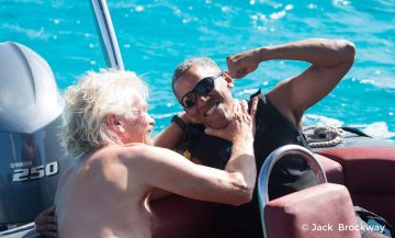 Barack Obama şi miliardarul Richard Branson, kiteboarding în Marea Caraibilor – FOTO