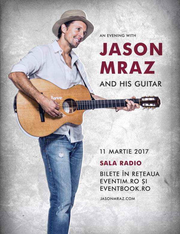 Jason Mraz concertează pentru prima dată în România, pe 11 martie