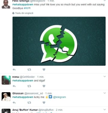 WhatsApp, nefuncțională în mai multe țări