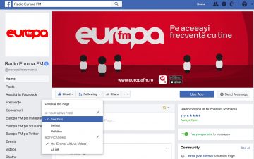 Cum poți să urmărești în continuare Europa FM pe Facebook