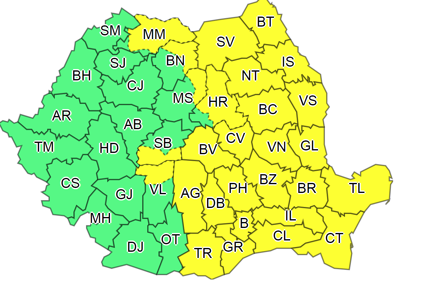 Actualizare METEO: Cod galben de precipitații moderate cantitativ (AUDIO)