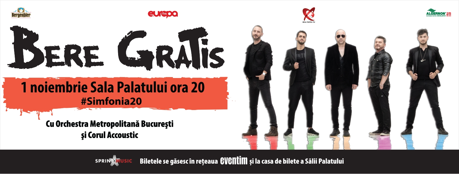 Câștigă o invitație dublă la concertul Bere Gratis – Simfonia 20 și un CD Bere Gratis