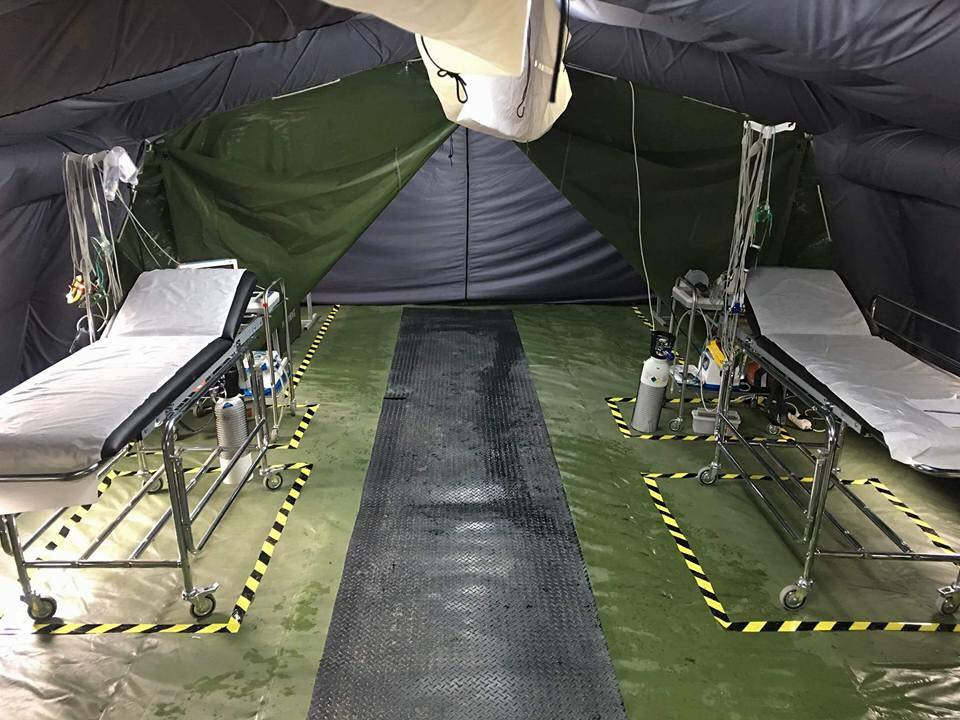 Seism 2018. Lângă București a început instalarea spitalului de campanie al MApN