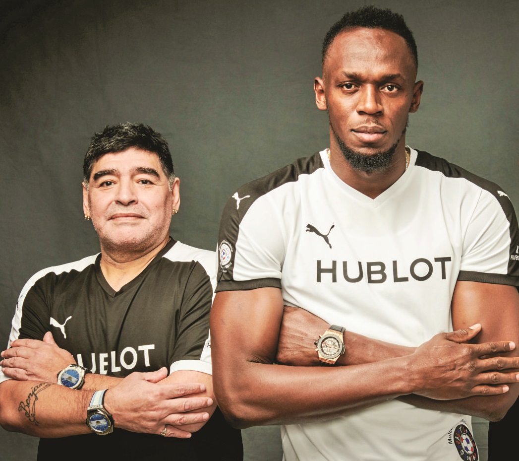 Maradona l-ar putea antrena pe Usain Bolt