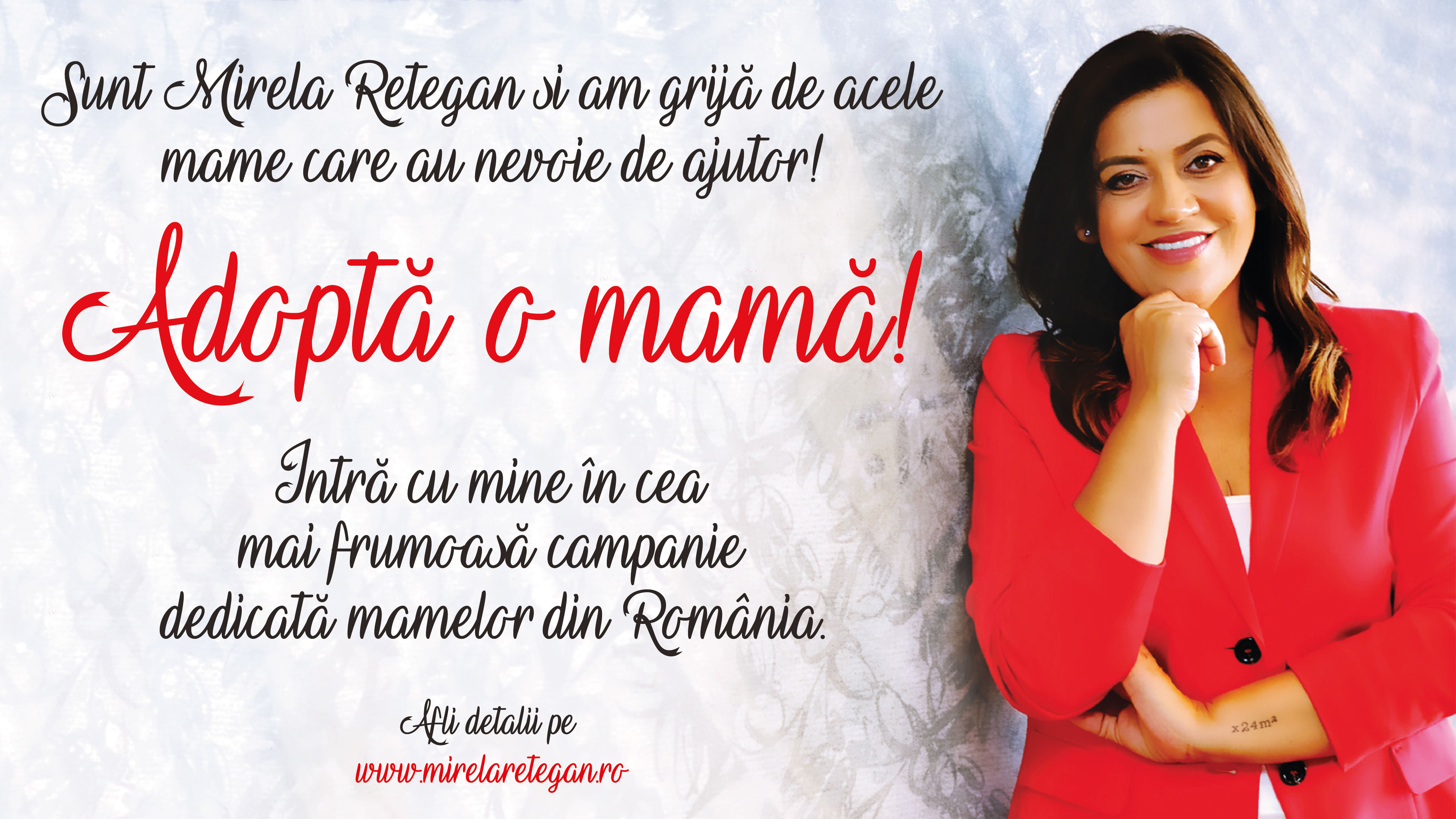 ”Adoptă o mamă”, campania prin care Mirela Retegan are grijă de mamele care au nevoie de ajutor