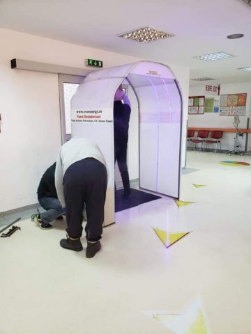 GALAȚI: Combinatul siderurgic a donat ISU o poartă de dezinfectare