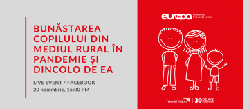 Dezbatere online de Ziua Internațională a Drepturilor Copilului: Bunăstarea copilului din mediul rural în pandemie și dincolo de ea