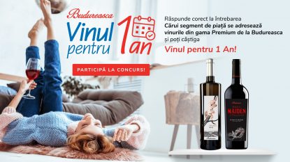 Bucură-te de vin pentru 1 an întreg și câștigă zilnic premii de sărbătoare cu Budureasca, la Europa FM