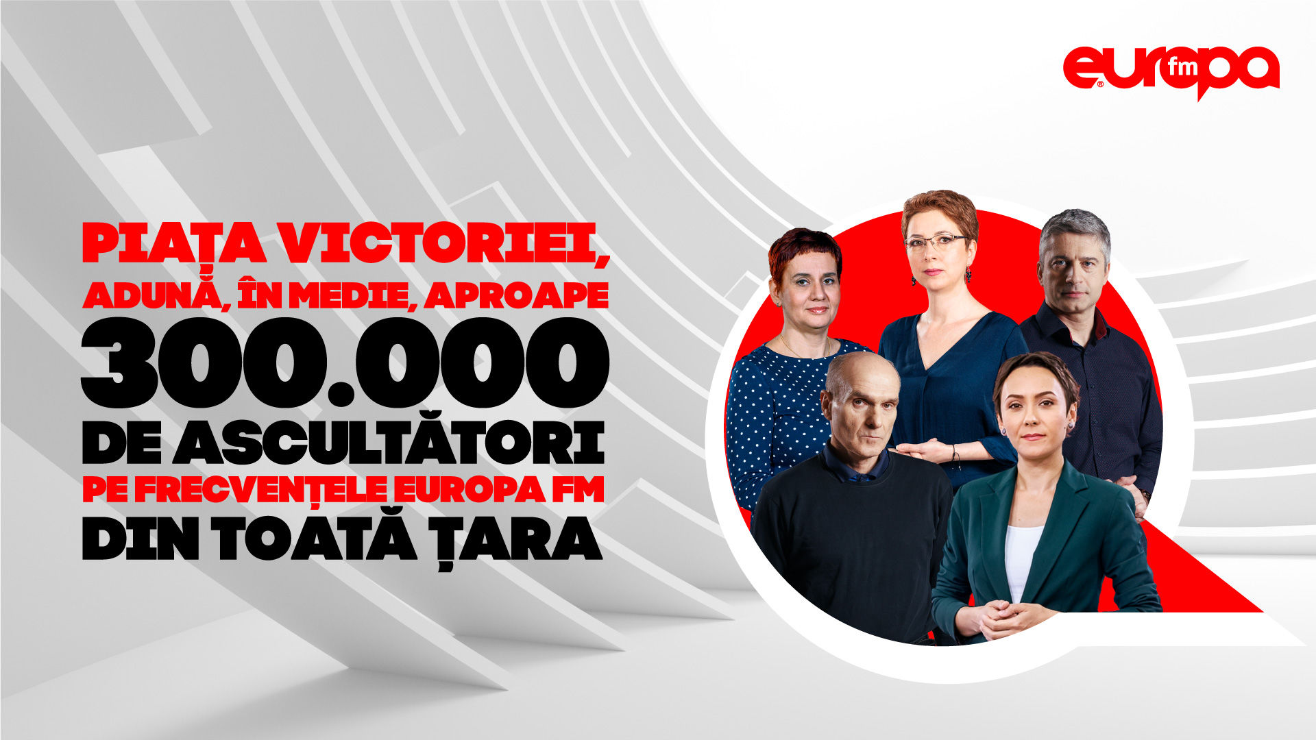 Piața Victoriei adună, în medie, aproape 300.000 de ascultători pe
