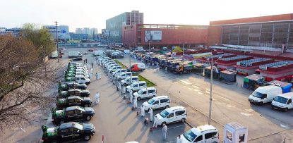 Protest al angajaților companiei care se ocupă cu deratizarea și igienizarea spațiilor verzi din Capitală