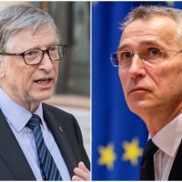 Colaj cu Bill Gates și Jens Stoltenberg, seful NATO
