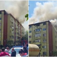 Incendiu la un bloc din Navodari