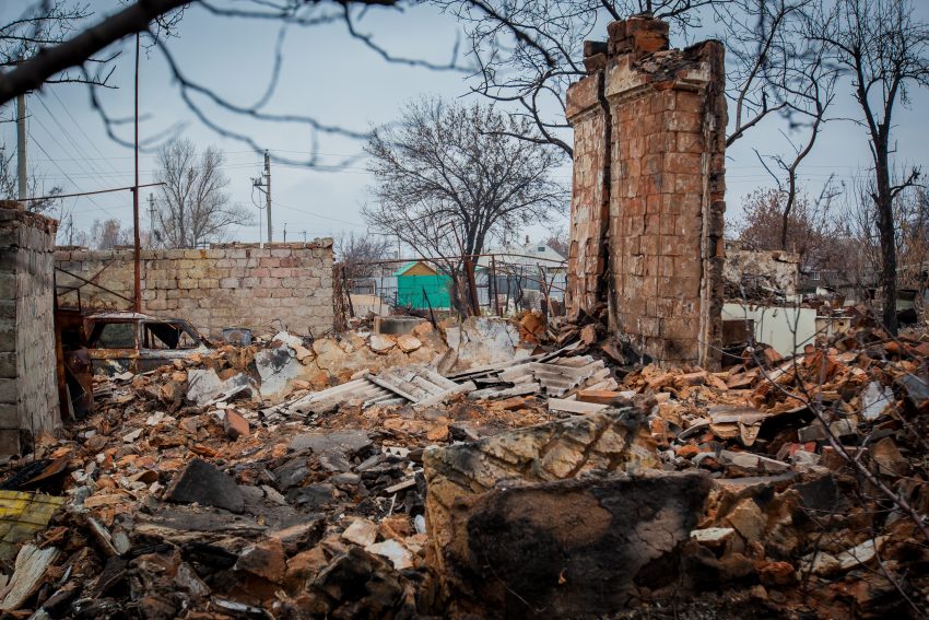 Distrugeri in Ucraina in razboi pronit de rusi