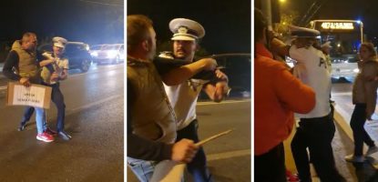 Incidente pe Șoseaua Antiaeriană din Capitală. Cei care protestează de câteva săptămâni spun că au fost bruscați de polițiști | VIDEO