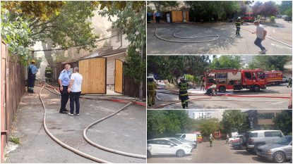 București: Incendiu pe 700 de metri pătrați, soldat cu o persoană cu arsuri, una intoxicată cu fum, dar și o persoană cu hipertensiune | FOTO