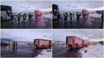 Accident rutier produs între două autobuze pe Șoseaua Cristianului, în județul Brașov. Șase persoane au fost transportate la spital