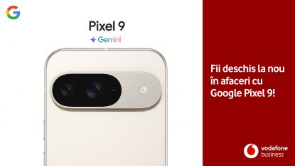 Deschis la nou? Deschis la tehnologie? Poți câstiga un telefon Google Pixel 9 oferit de Vodafone Business!