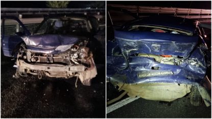 Accident rutier pe A1, în zona Orăștie. 3 persoane au ajuns la spital