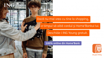 Libertate pentru ei și siguranță pentru tine: Descoperă ING Young, cu internet banking și card pentru copilul tău