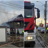 Incendiu devastator în Tunari, Ilfov: Flăcările au cuprins trei case | VIDEO | GALERIE FOTO