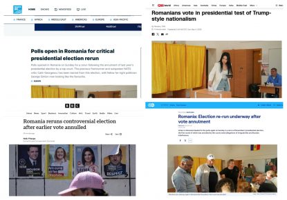 Ce scrie presa internațională despre primul tur de scrutin. BBC: „România repetă alegerile controversate după anularea votului anterior” | AUDIO