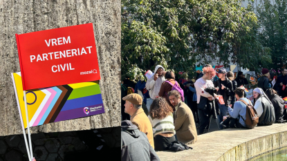 Marș de protest al comunității LGBTI, în Capitală | Sute de persoane au cerut adoptarea unei legislații privind parteneriatul civil pentru toate cuplurile