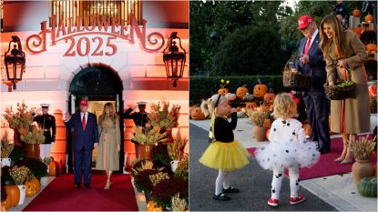 Halloween la Casa Albă. Donald și Melania Trump i-au întâmpinat pe copiii costumați cu această ocazie și le-au oferit dulciuri  | VIDEO