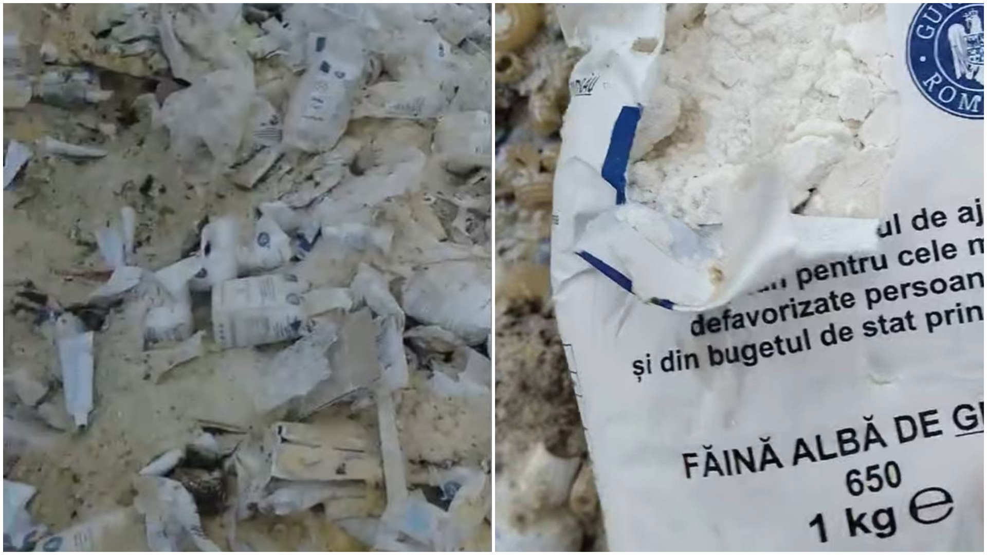 Ajutoare europene pentru persoane defavorizate, descoperite aruncate pe malul Someșului. Garda de Mediu Maramureș s-a autosesizat | AUDIO