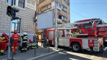 Incendiu la un apartament de pe bulevardul Dinicu Golescu. O persoană a fost găsită inconștientă, cu arsuri la nivelul feței