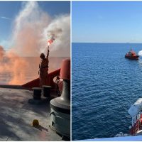 Exercițiu în Marea Neagră: autoritățile române simulează intervenția după un incendiu pe o navă | AUDIO